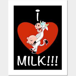 I Love Milk Posters and Art